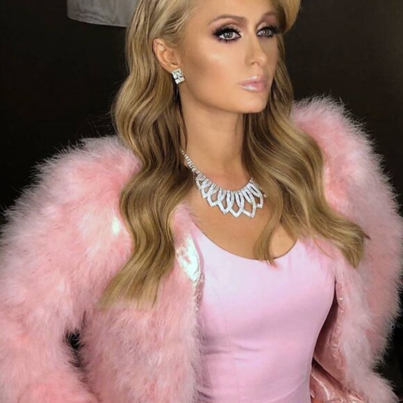 💥SHOWSTOPPER💥Genuine Ostrich Feather Jacket in Light Pink - Picture 9 of 16